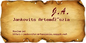 Jankovits Artemíszia névjegykártya